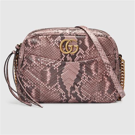 gucci marmont python bag|gucci marmont suede bag.